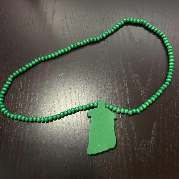 GoodWood NYC Jesus Necklace Wooden Pendant Wooden Beaded - Picture 3 of 4